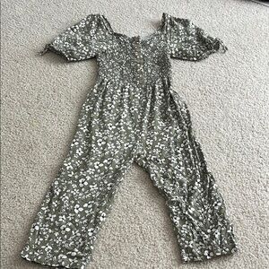 Floral Green Kids One Piece